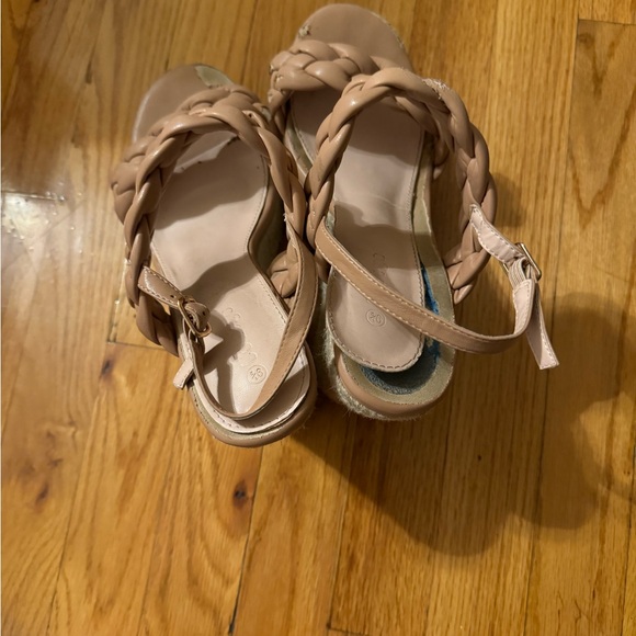 Coutgo Women's Braided Espadrille Platform Wedge Sandals Open Toe - Picture 5 of 6